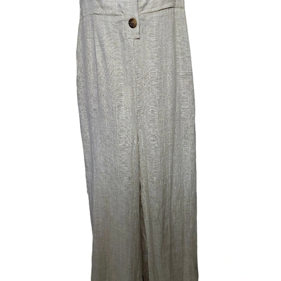 NWT ROMEO & JULIET size Md Linen Overall Jumper Natural Fabric Breathable - Picture 4 of 8